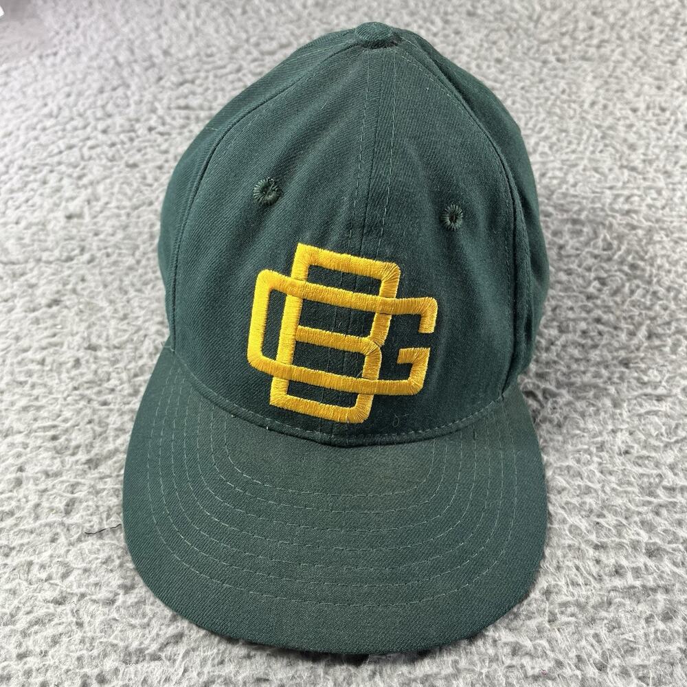 Vtg Green Bay Packers Roman Pro Snapback Hat Wool Interlocking GB Logo The Pack